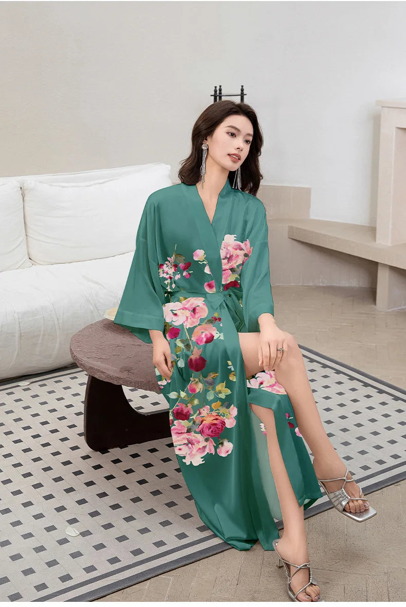 Ensemble de salon en satin kimono The Empress