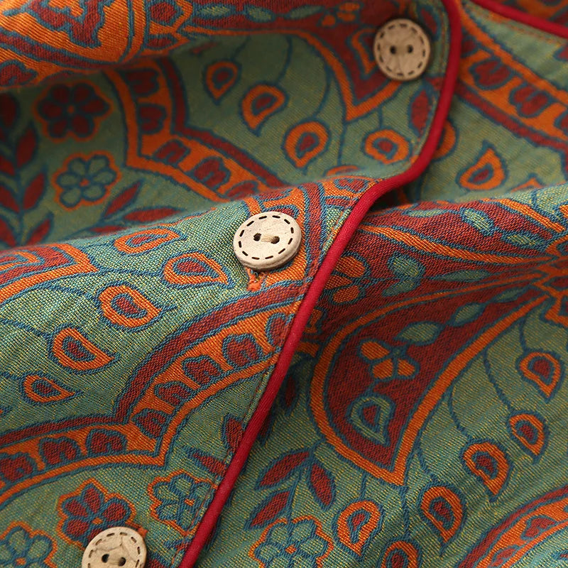 Pyjama 2 pièces pour femme, 100 % coton, vêtements de maison, collection printemps-automne 2024