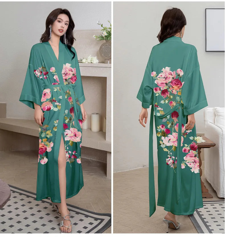 Ensemble de salon en satin kimono The Empress