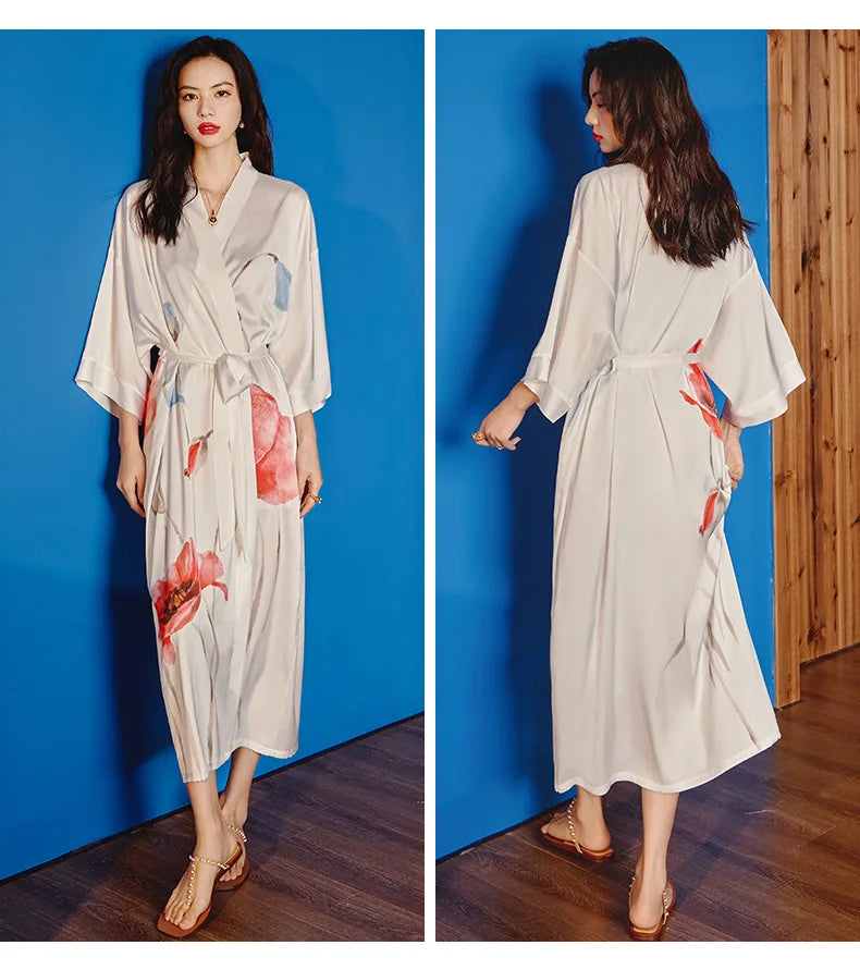 Ensemble de salon en satin kimono The Empress