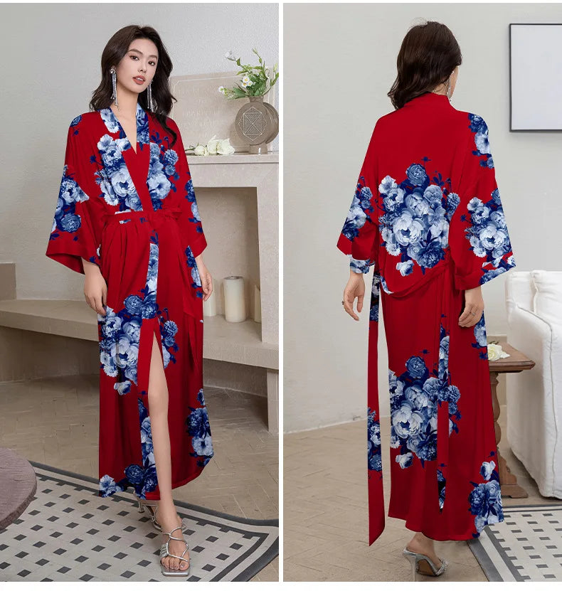 Ensemble de salon en satin kimono The Empress