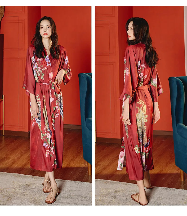 Ensemble de salon en satin kimono The Empress