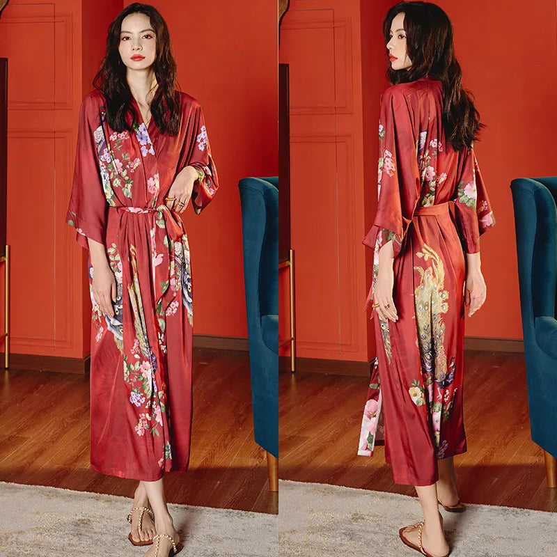 Ensemble de salon en satin kimono The Empress