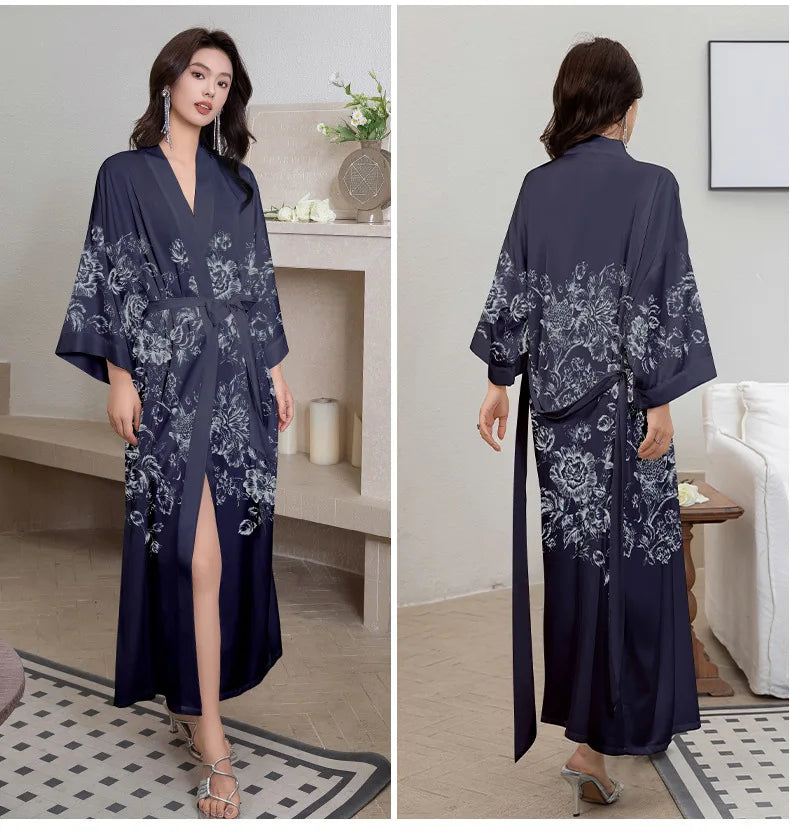 Ensemble de salon en satin kimono The Empress