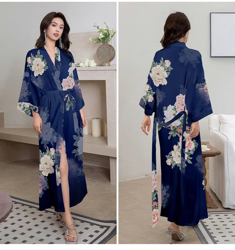 Ensemble de salon en satin kimono The Empress