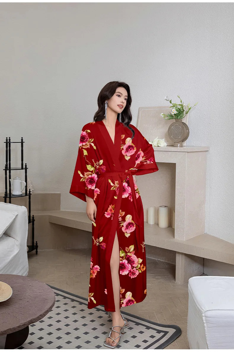 Ensemble de salon en satin kimono The Empress