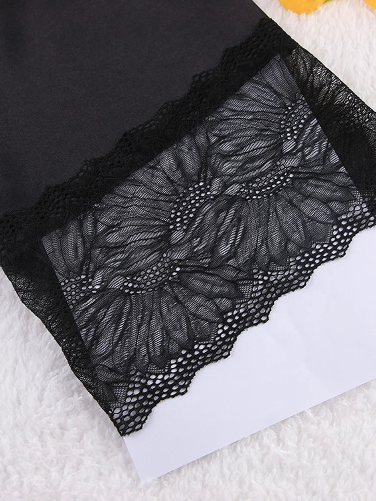 Ensembles de pyjama en dentelle patchwork avec soutien-gorge et sous-vêtements sexy en satin pour femme, 3 pièces, vêtements de nuit, peignoirs, 2023