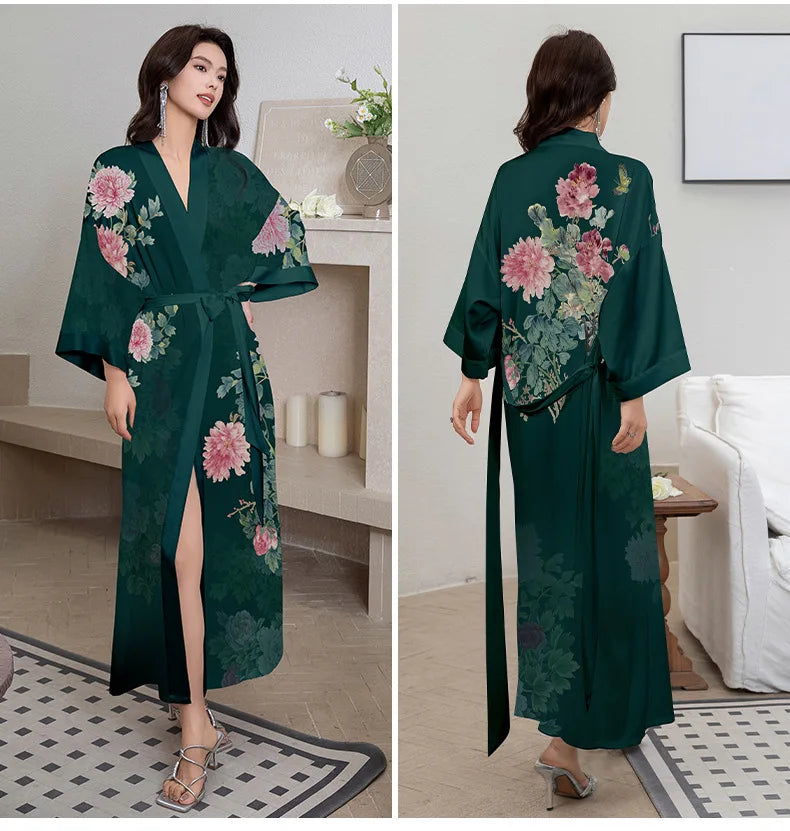 Ensemble de salon en satin kimono The Empress