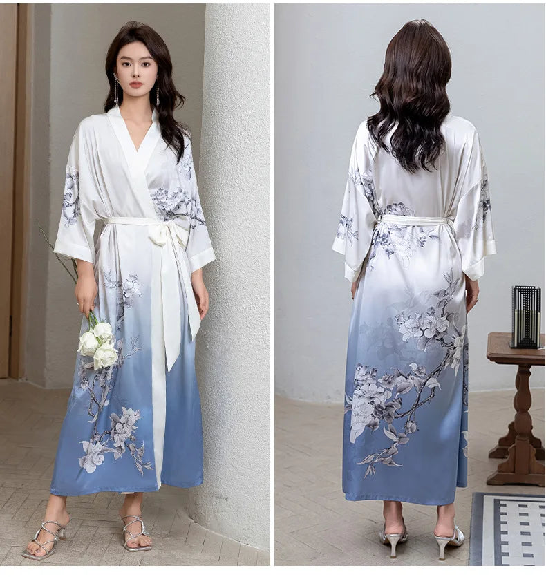 Ensemble de salon en satin kimono The Empress