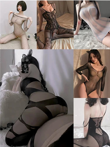 Pyjama sexy en soie pour femme, nuisette à bretelles, satin, ouvert, vêtements érotiques, service à domicile, décolleté en V profond, nuisette transparente