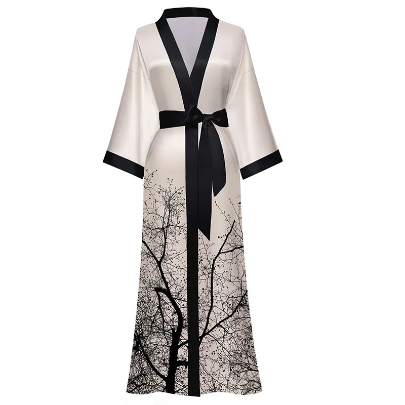 Ensemble de salon en satin kimono The Empress