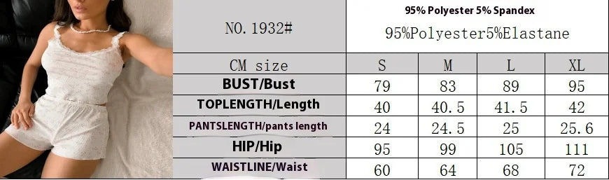 Été Nouvelles Dames Américaines Europe et les États-Unis Pyjamas Filles Dentelle Dentelle Camisole Haut Shorts Costume Sexy Loisirs Maison Vêtements