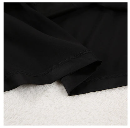 Ensemble de pyjama sexy à coupe basse pour femme, pantalon ample et décontracté à manches longues, en satin de soie uni, haut ajusté, 2 pièces