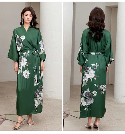 Ensemble de salon en satin kimono The Empress