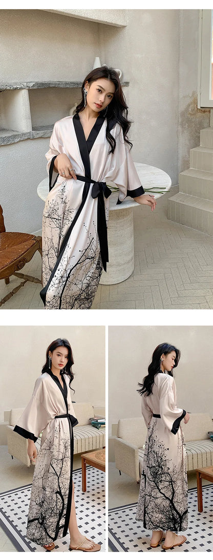 Ensemble de salon en satin kimono The Empress