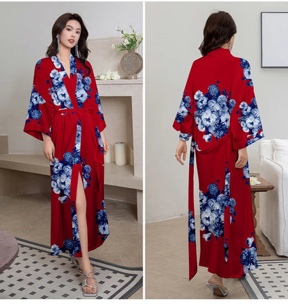 Ensemble de salon en satin kimono The Empress