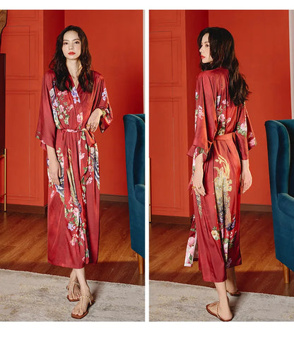 Ensemble de salon en satin kimono The Empress