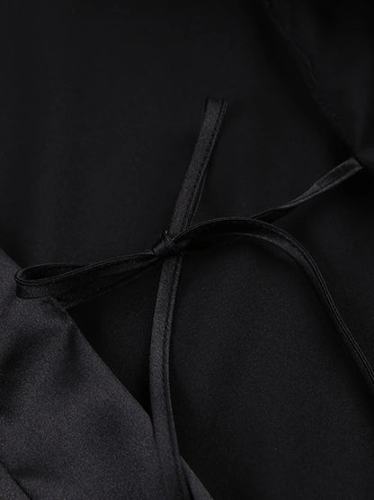 Ensembles de pyjama en dentelle patchwork avec soutien-gorge et sous-vêtements sexy en satin pour femme, 3 pièces, vêtements de nuit, peignoirs, 2023
