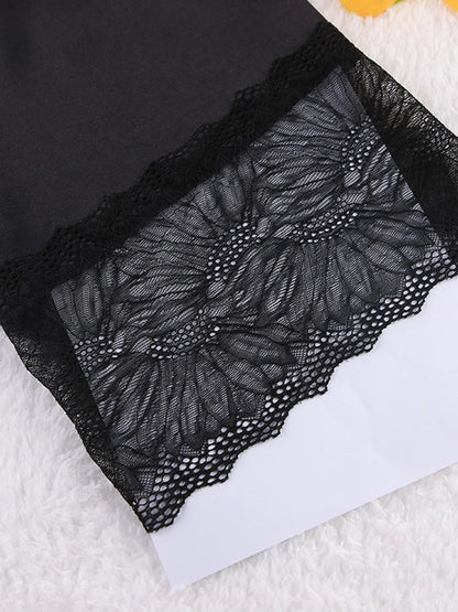 Ensembles de pyjama en dentelle patchwork avec soutien-gorge et sous-vêtements sexy en satin pour femme, 3 pièces, vêtements de nuit, peignoirs, 2023