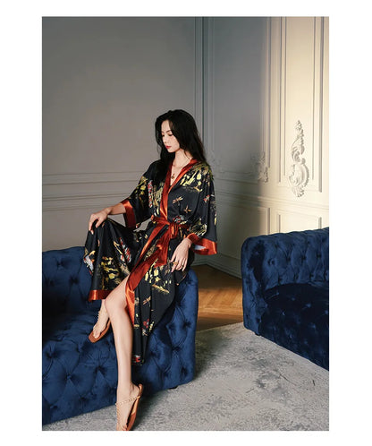 Ensemble de salon en satin kimono The Empress