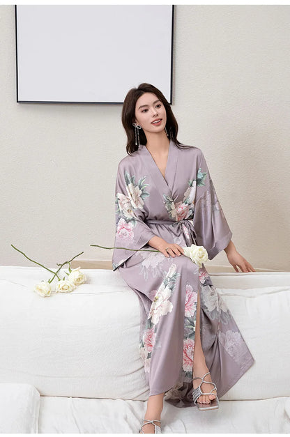 Ensemble de salon en satin kimono The Empress
