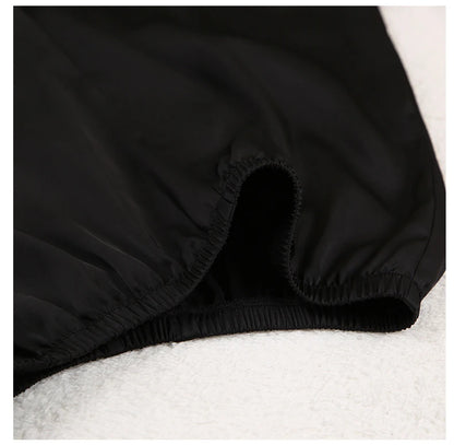 Ensemble de pyjama sexy à coupe basse pour femme, pantalon ample et décontracté à manches longues, en satin de soie uni, haut ajusté, 2 pièces